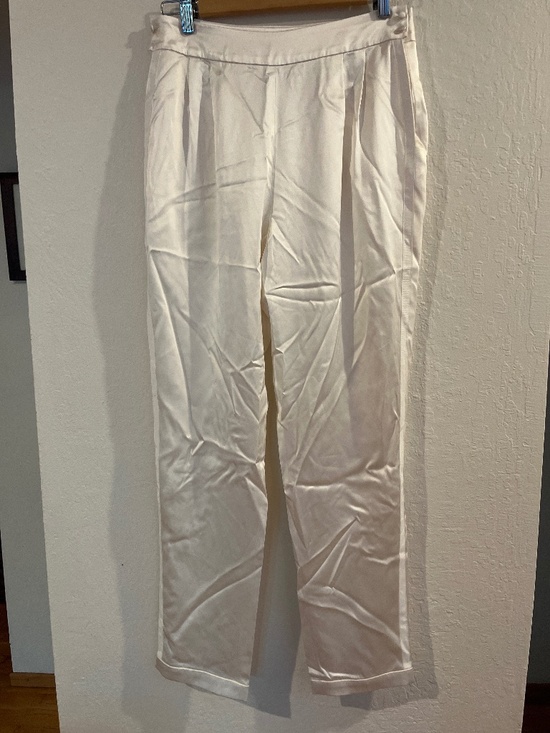 Fleur du Mal Pants - Fleur du Mal Pleated Silk Tuxedo Pant